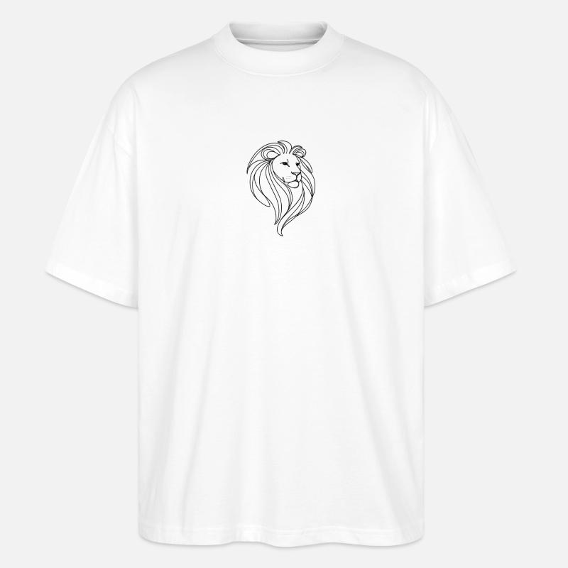 Löwe - Stanley/Stella Oversized Unisex Bio T-Shirt Blaster 2.0 - Weiß
