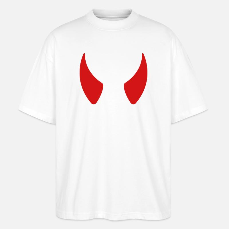 Cornes du diable - T-shirt bio Blaster 2.0 coupe oversize Stanley/Stella Unisexe - blanc