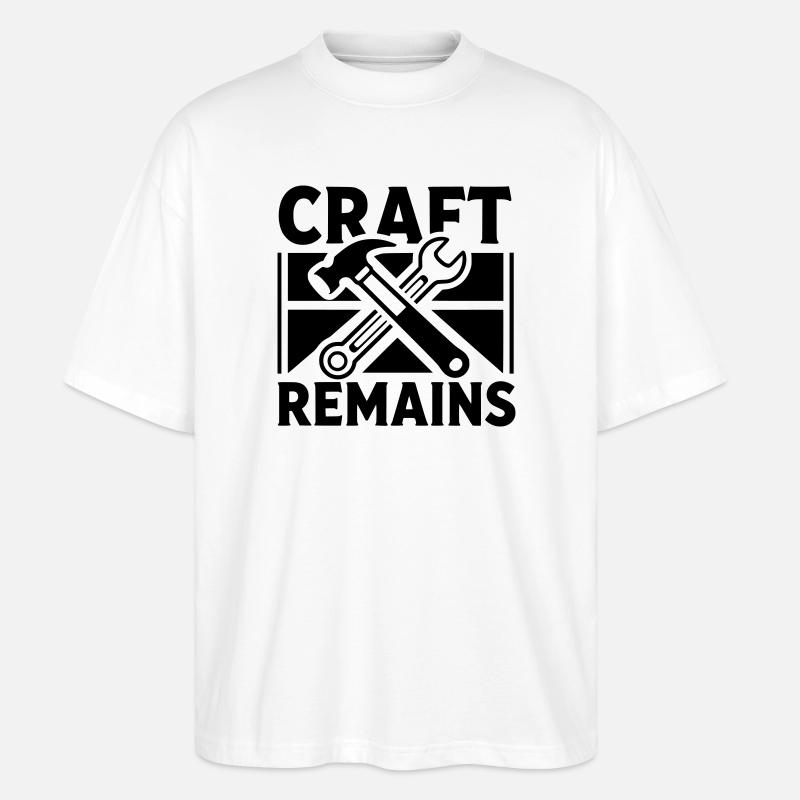 L’engin reste La puissance reste - T-shirt bio Blaster 2.0 coupe oversize Stanley/Stella Unisexe - blanc