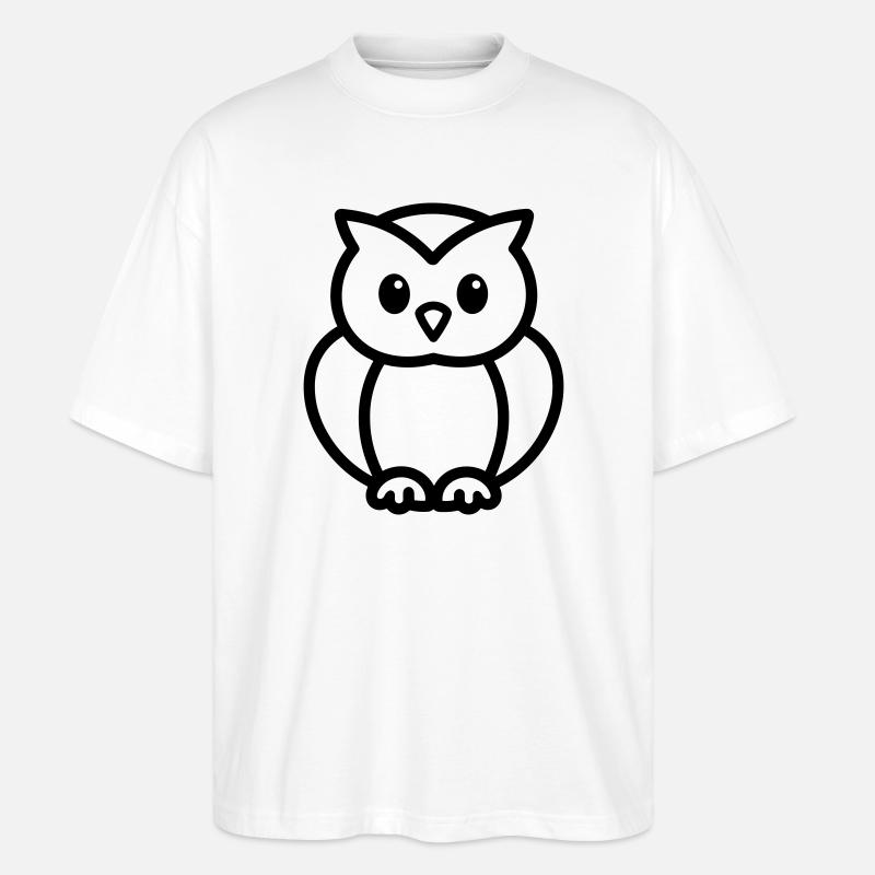 Eule - Stanley/Stella Oversized Unisex Bio T-Shirt Blaster 2.0 - Weiß