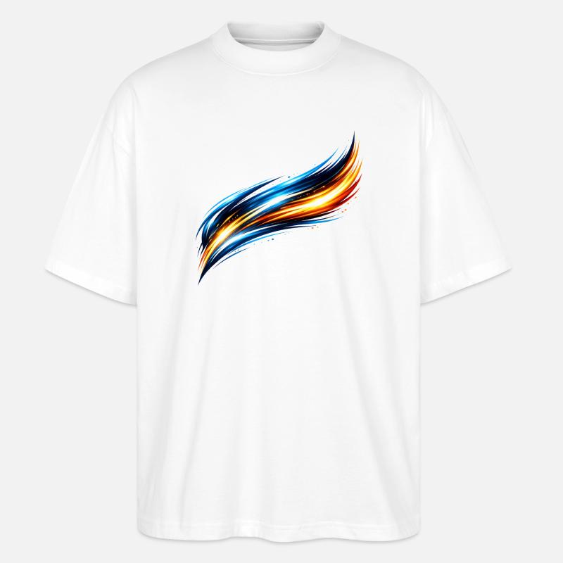 Sportliches Trikot Design Dynamischer Effekt - Stanley/Stella Oversized Unisex Bio T-Shirt Blaster 2.0 - Weiß