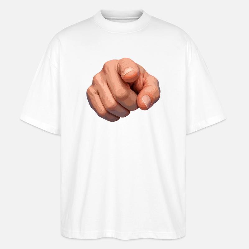 Illustration de l’indice pointé - T-shirt bio Blaster 2.0 coupe oversize Stanley/Stella Unisexe - blanc