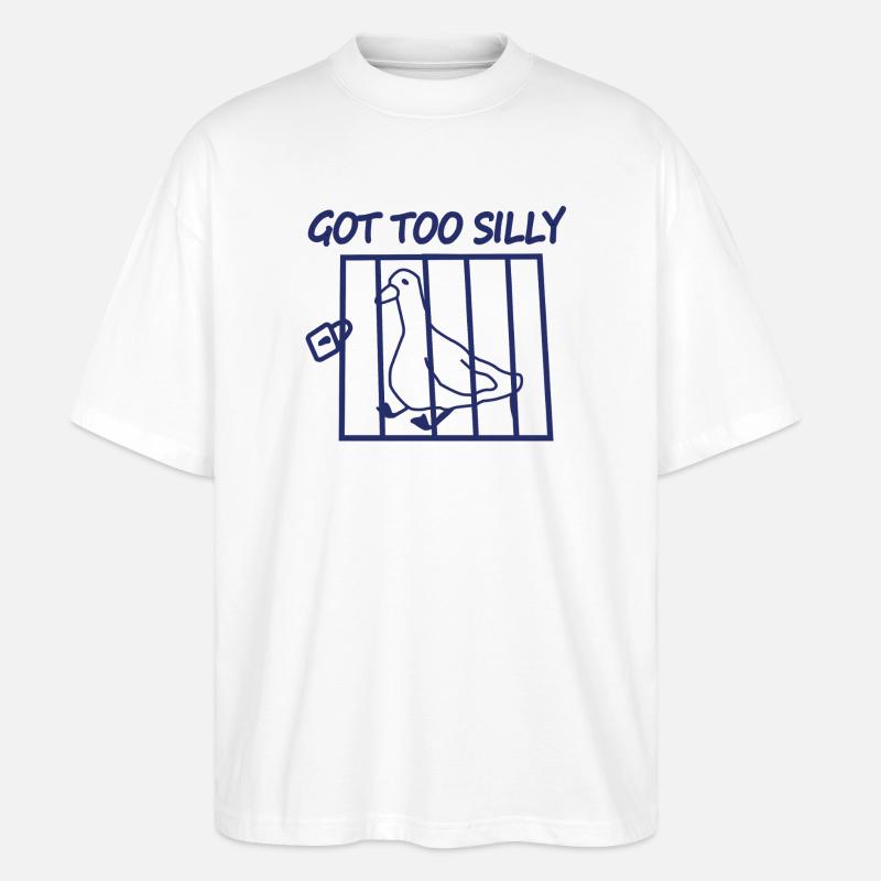 Vogel im Käfig wurde zu albern - Stanley/Stella Oversized Unisex Bio T-Shirt Blaster 2.0 - Weiß