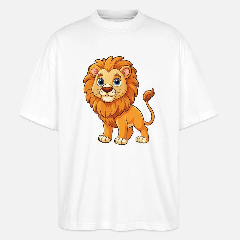Süßer Löwe - Stanley/Stella Oversized Unisex Bio T-Shirt Blaster 2.0 - Weiß