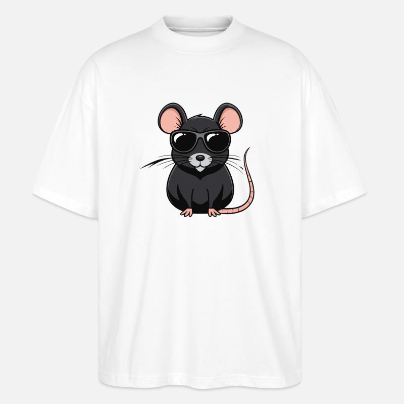 Raccoon Chic Sonnenbrille - Stanley/Stella Oversized Unisex Bio T-Shirt Blaster 2.0 - Weiß