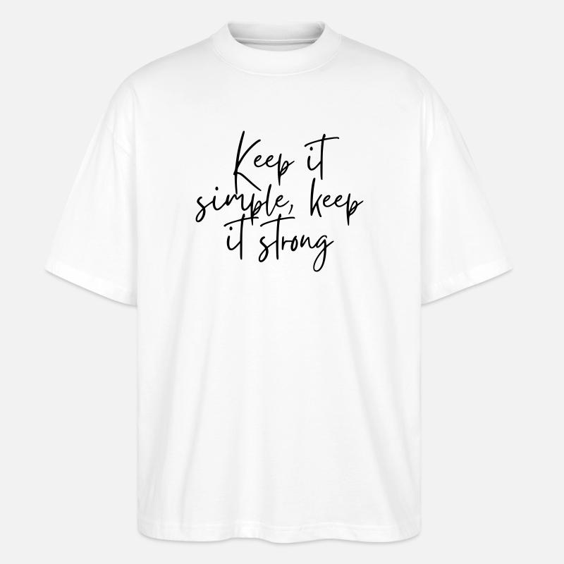 Reste simple, reste fort - T-shirt bio Blaster 2.0 coupe oversize Stanley/Stella Unisexe - blanc