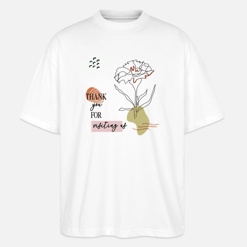 Danke Gruß  - Stanley/Stella Oversized Unisex Bio T-Shirt Blaster 2.0 - Weiß