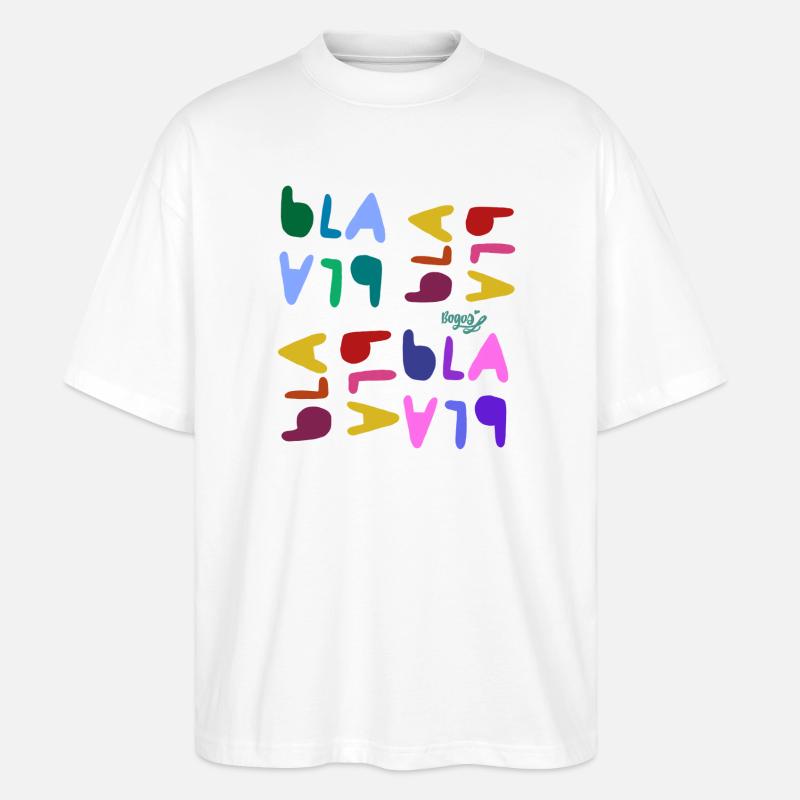 Bla bla bla - T-shirt bio Blaster 2.0 coupe oversize Stanley/Stella Unisexe - blanc