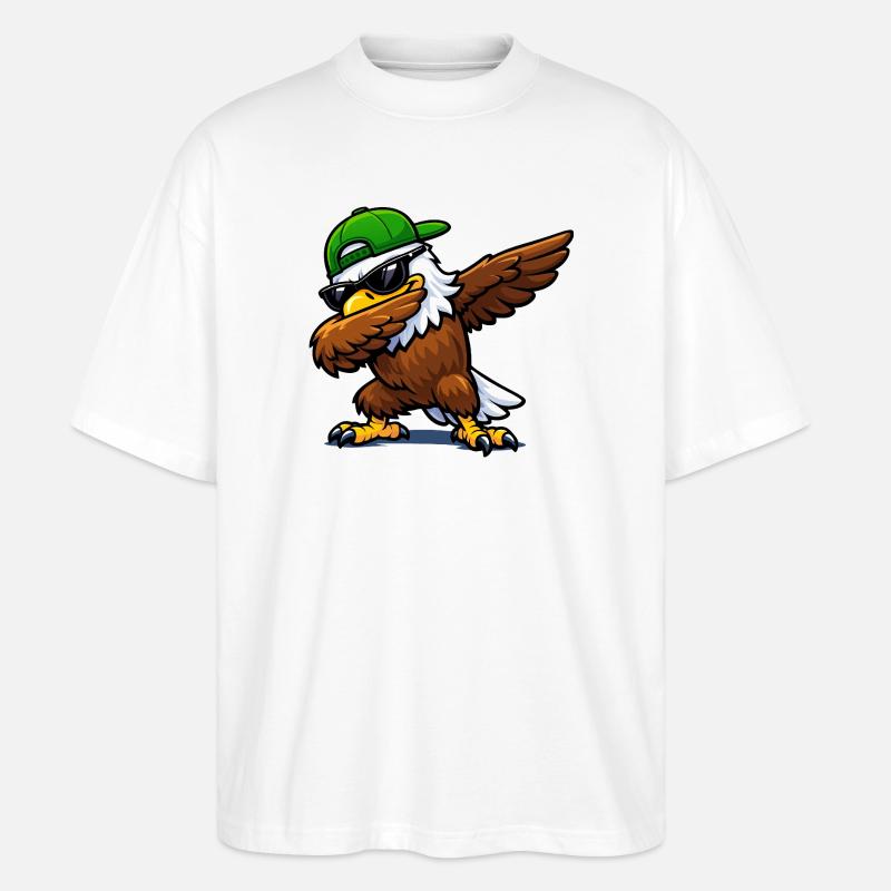 Dabbing Eagle - Stanley/Stella Oversized Unisex Bio T-Shirt Blaster 2.0 - Weiß