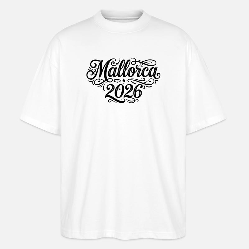 Palmier de Majorque 2026 - T-shirt bio Blaster 2.0 coupe oversize Stanley/Stella Unisexe - blanc