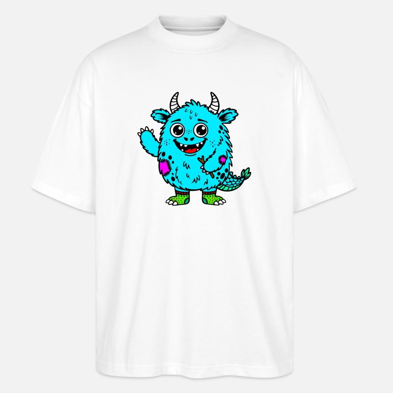 Aquamonster - Stanley/Stella Oversized Unisex Bio T-Shirt Blaster 2.0 - Weiß