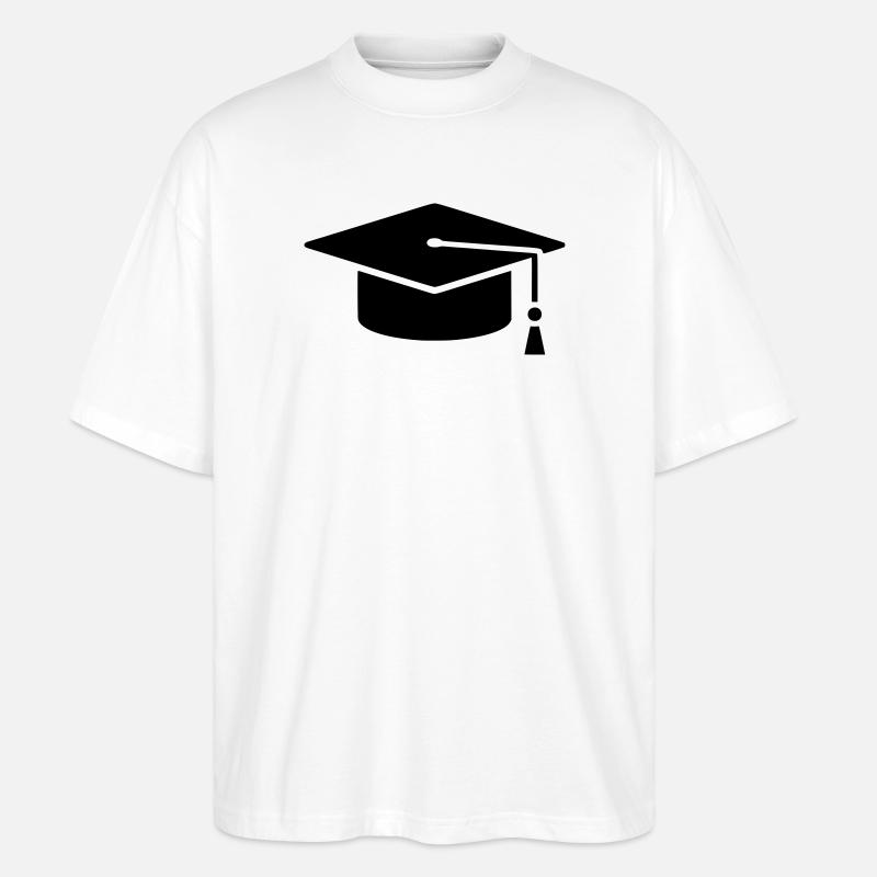 Graduation Cap Absolvent Logo - Stanley/Stella Oversized Unisex Bio T-Shirt Blaster 2.0 - Weiß