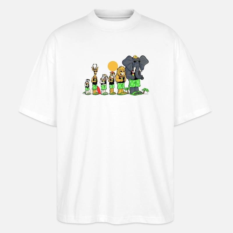 La team Savane à la plage - T-shirt bio Blaster 2.0 coupe oversize Stanley/Stella Unisexe - blanc