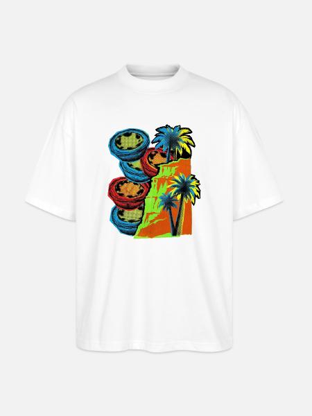 Portugal Coast - Stanley/Stella Oversized Unisex Organic T-shirt Blaster 2.0 - white