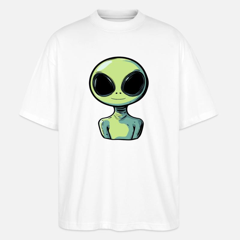 Alien Marsianer - Stanley/Stella Oversized Unisex Bio T-Shirt Blaster 2.0 - Weiß