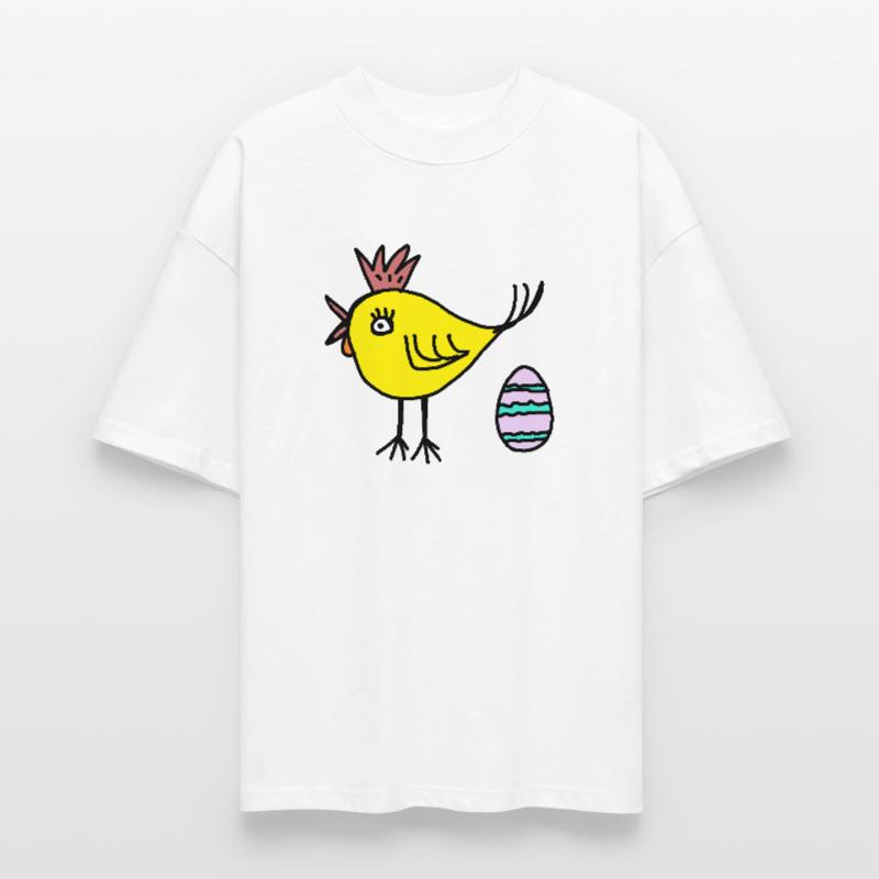 Chicken Chick Egg Easter Easter Egg Kids Stanley/Stella Oversized Unisex Organic T-shirt Blaster 2.0