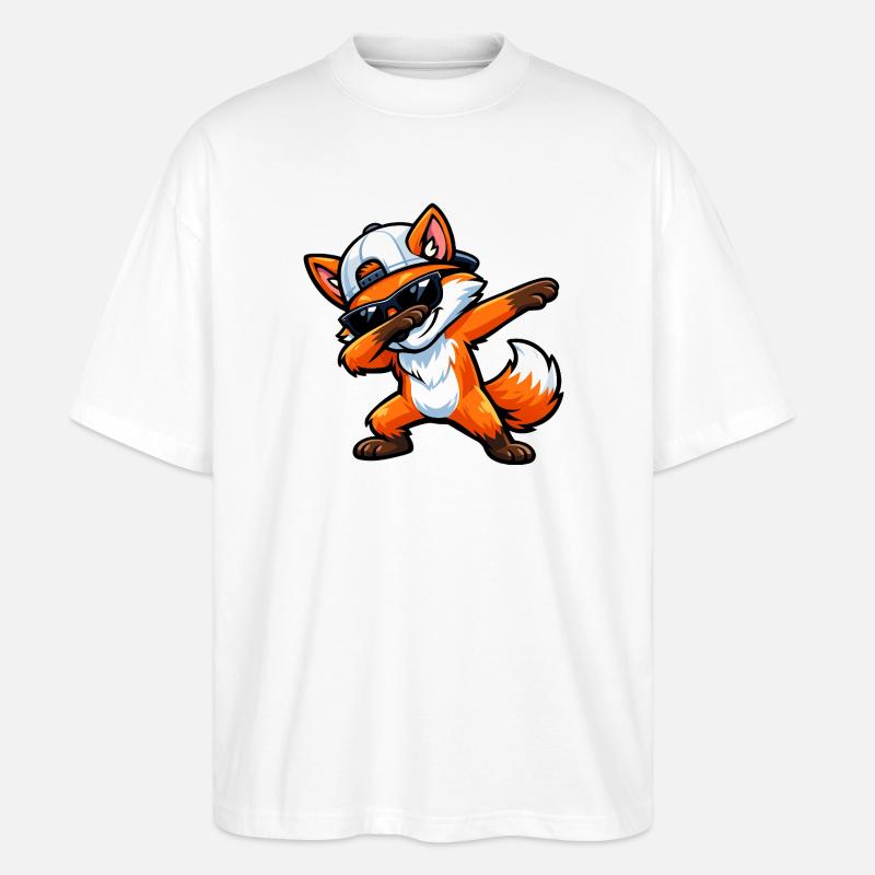 Dab Fox - T-shirt bio Blaster 2.0 coupe oversize Stanley/Stella Unisexe - blanc