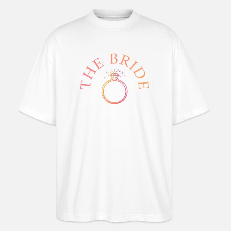 The Bride - Ring - personalisierbar - Stanley/Stella Oversized Unisex Bio T-Shirt Blaster 2.0 - Weiß