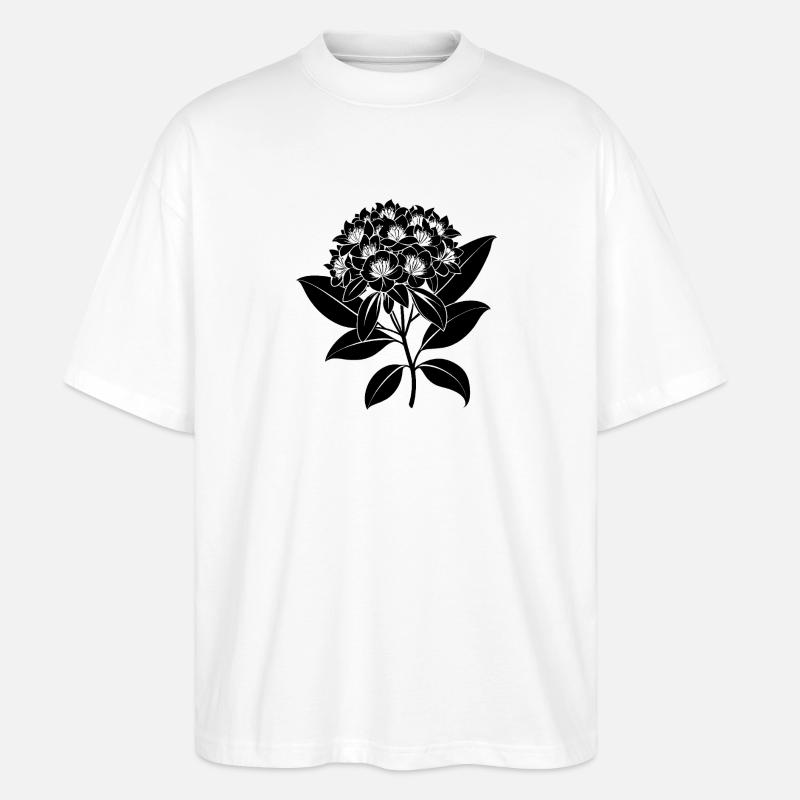 Berglorbeerblume - Stanley/Stella Oversized Unisex Bio T-Shirt Blaster 2.0 - Weiß
