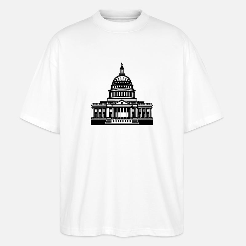 Washington D.C. Kapitol - Stanley/Stella Oversized Unisex Bio T-Shirt Blaster 2.0 - Weiß