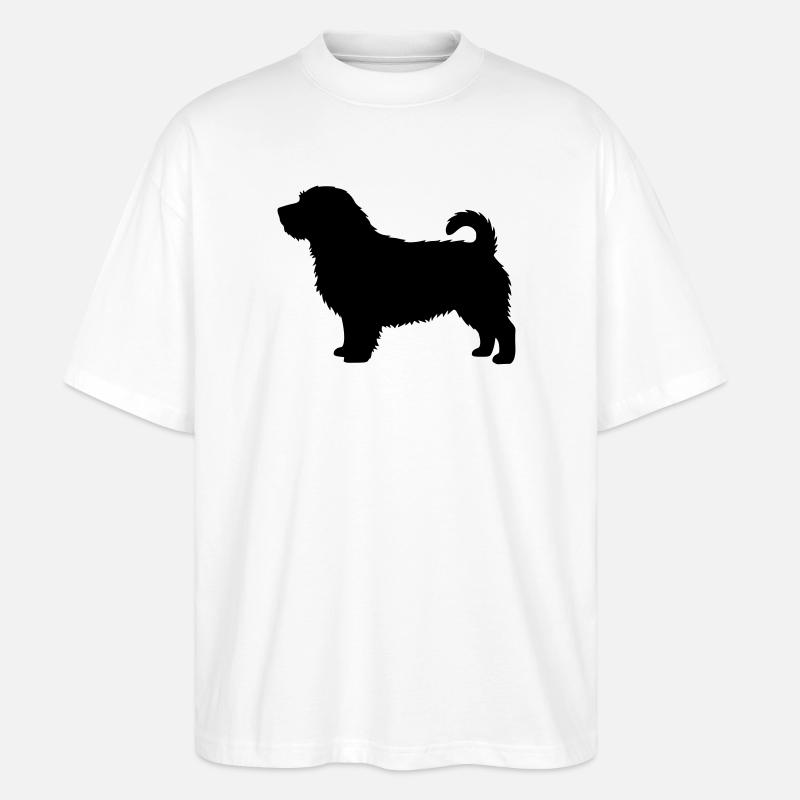 Norfolk-Terrier-Silhouette - Stanley/Stella Oversized Unisex Bio T-Shirt Blaster 2.0 - Weiß