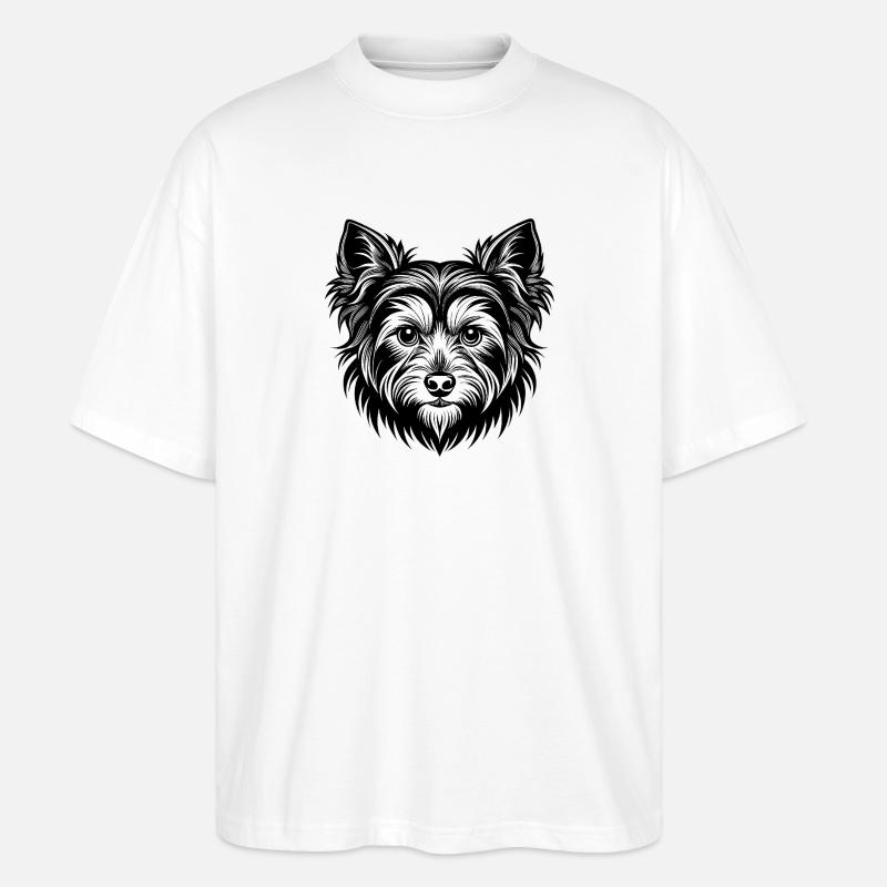 Yorkshire Terrier - Stanley/Stella Oversized Unisex Bio T-Shirt Blaster 2.0 - Weiß