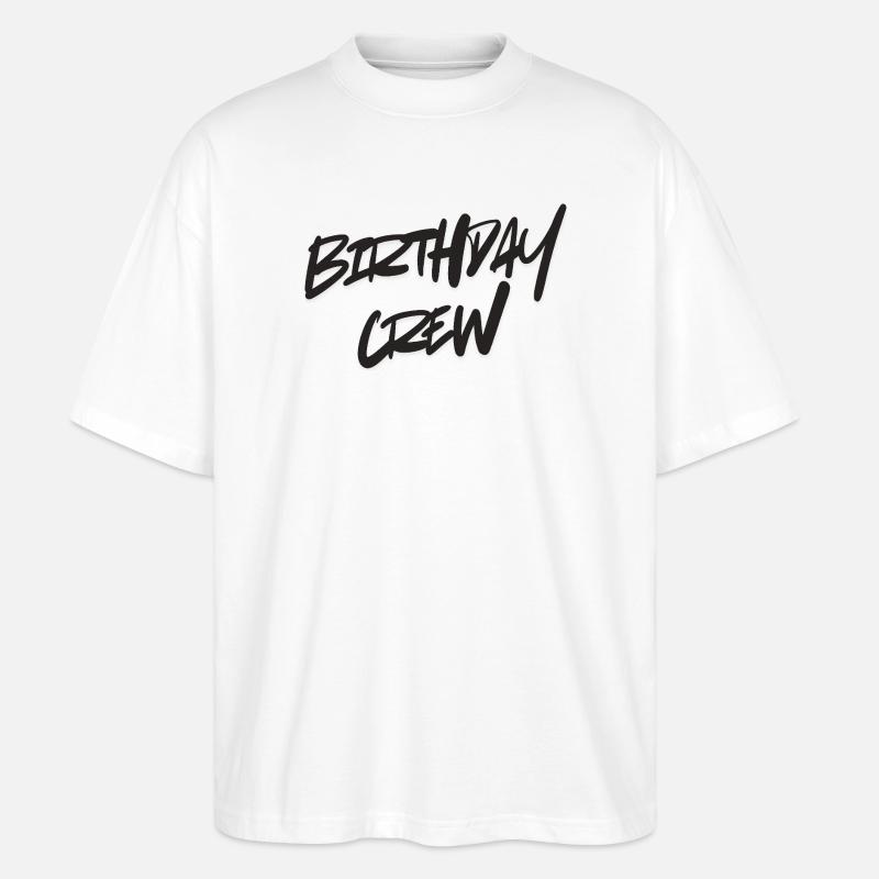 Équipe d’anniversaire - T-shirt bio Blaster 2.0 coupe oversize Stanley/Stella Unisexe - blanc