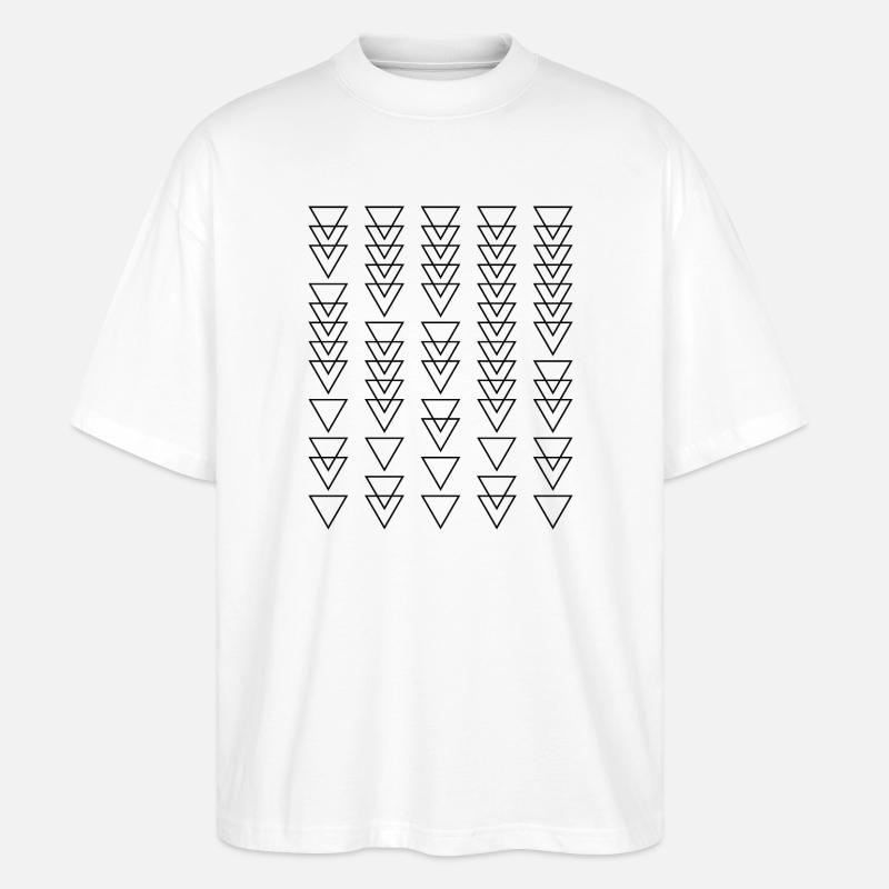 Conception du motif triangle - T-shirt bio Blaster 2.0 coupe oversize Stanley/Stella Unisexe - blanc