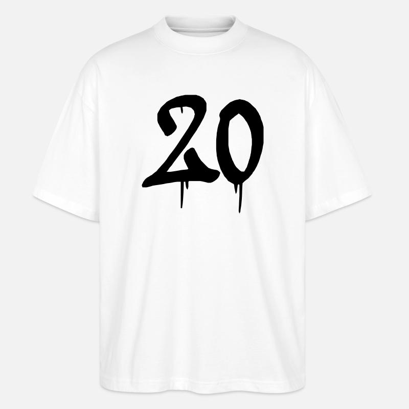 20_graffiti - T-shirt bio Blaster 2.0 coupe oversize Stanley/Stella Unisexe - blanc
