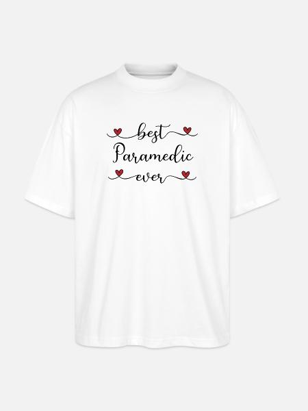 Meilleur ambulancier du monde - T-shirt bio Blaster 2.0 coupe oversize Stanley/Stella Unisexe - blanc
