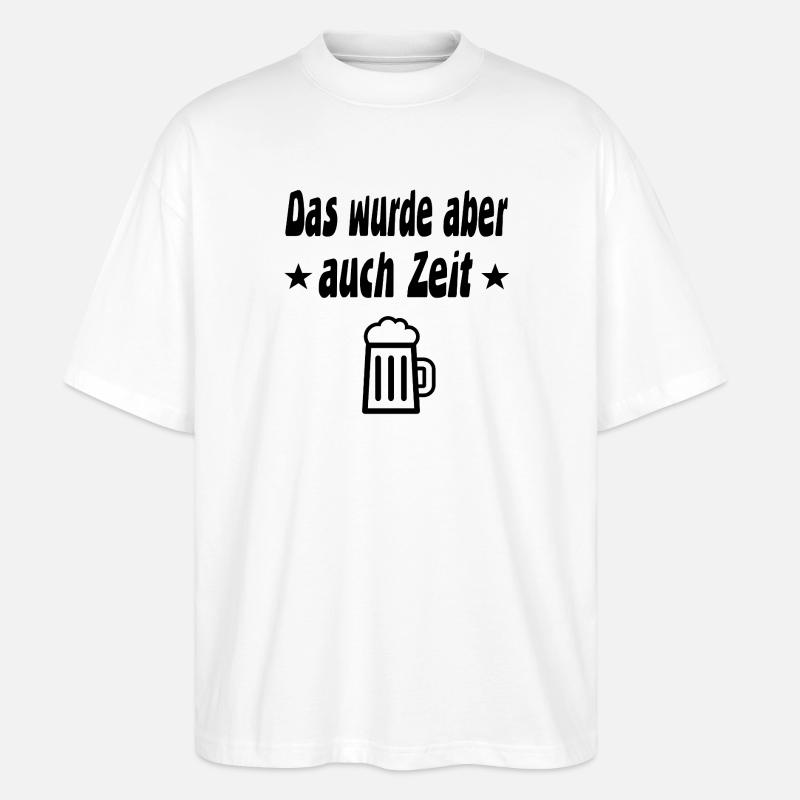 Bier - Stanley/Stella Oversized Unisex Bio T-Shirt Blaster 2.0 - Weiß