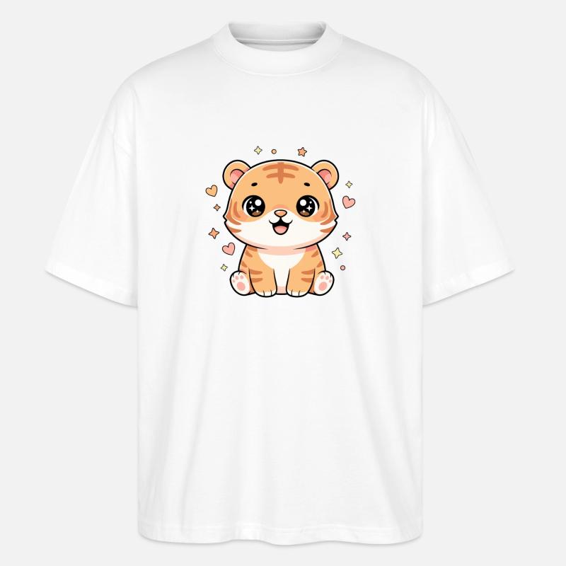 Kuscheltiger Sternenzauber - Stanley/Stella Oversized Unisex Bio T-Shirt Blaster 2.0 - Weiß