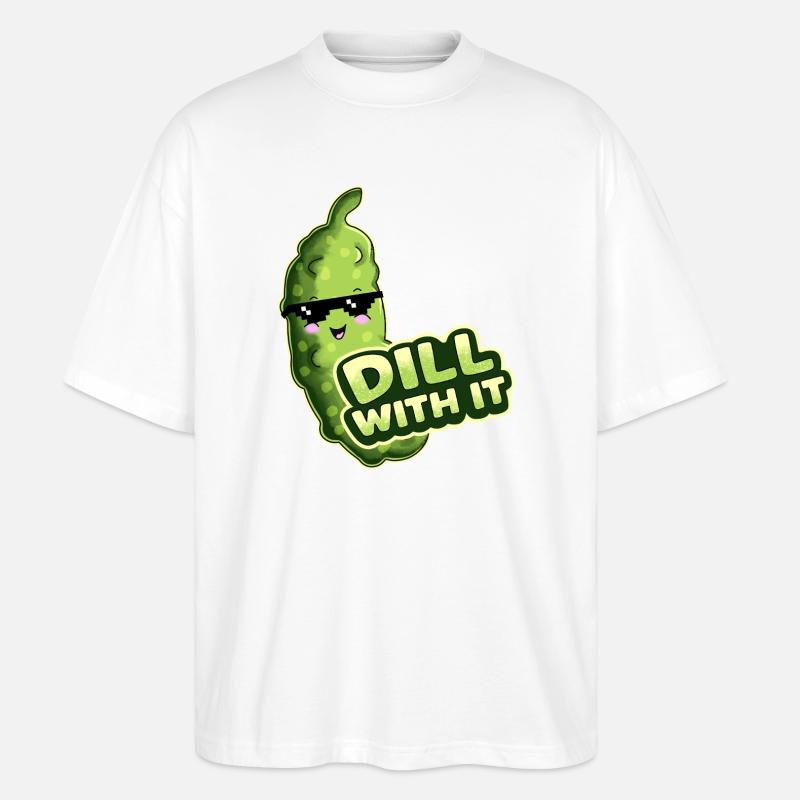 Dill With It Gurke - Stanley/Stella Oversized Unisex Bio T-Shirt Blaster 2.0 - Weiß