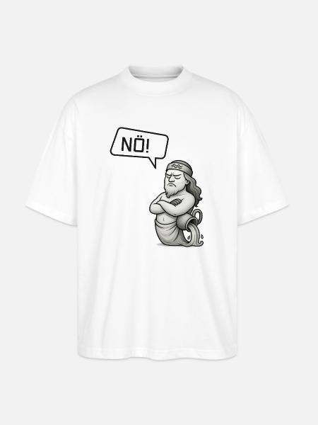 Sternzeichen Wassermann sagt NÖ! – Sturkopf - Stanley/Stella Oversized Unisex Bio T-Shirt Blaster 2.0 - Weiß