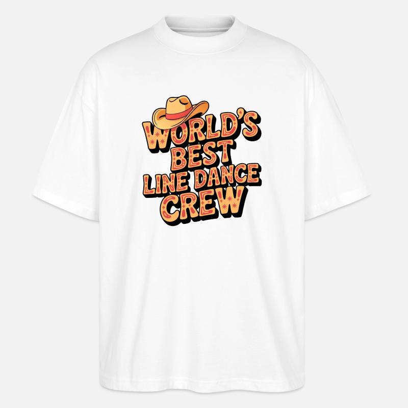 Weltbeste Line-Dance Crew - Stanley/Stella Oversized Unisex Bio T-Shirt Blaster 2.0 - Weiß