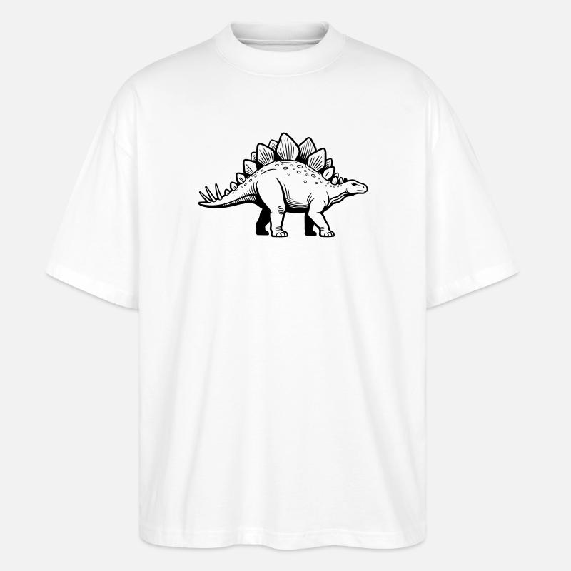 Stegosaurus - Stanley/Stella Oversized Unisex Bio T-Shirt Blaster 2.0 - Weiß