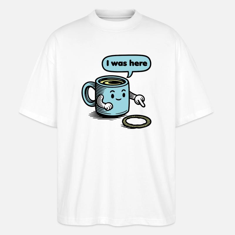 Lusitger Kaffee Spruch - Stanley/Stella Oversized Unisex Bio T-Shirt Blaster 2.0 - Weiß