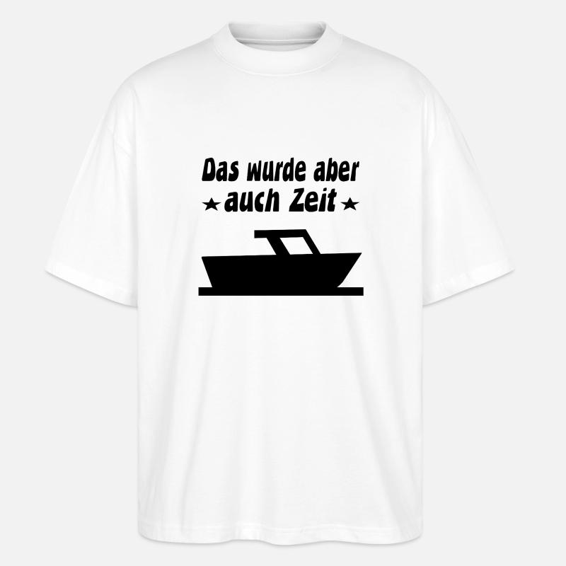 Motorboot - Stanley/Stella Oversized Unisex Bio T-Shirt Blaster 2.0 - Weiß