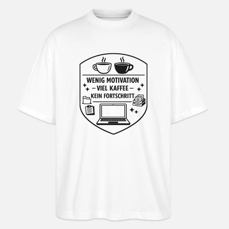 Kaffee gegen Fortschritt - Stanley/Stella Oversized Unisex Bio T-Shirt Blaster 2.0 - Weiß