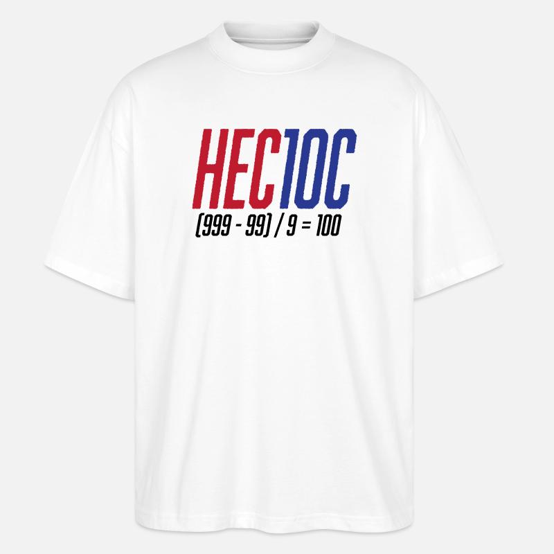 Hectoc Kopfrechenspiel, Mathe - Stanley/Stella Oversized Unisex Bio T-Shirt Blaster 2.0 - Weiß