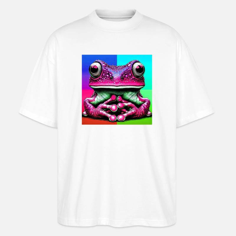 Frosch - Stanley/Stella Oversized Unisex Bio T-Shirt Blaster 2.0 - Weiß