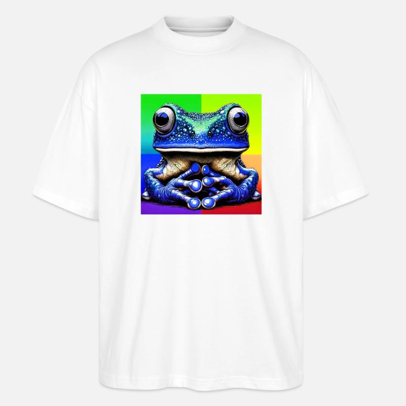 Frosch - Stanley/Stella Oversized Unisex Bio T-Shirt Blaster 2.0 - Weiß