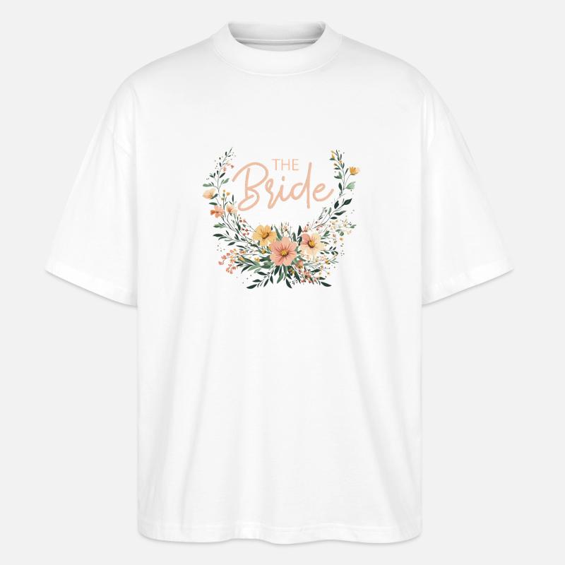 THE BRIDE! BOHO BLUMEN - Stanley/Stella Oversized Unisex Bio T-Shirt Blaster 2.0 - Weiß