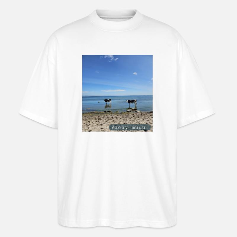 Vacation, muuu - Stanley/Stella Oversized Unisex Bio T-Shirt Blaster 2.0 - Weiß
