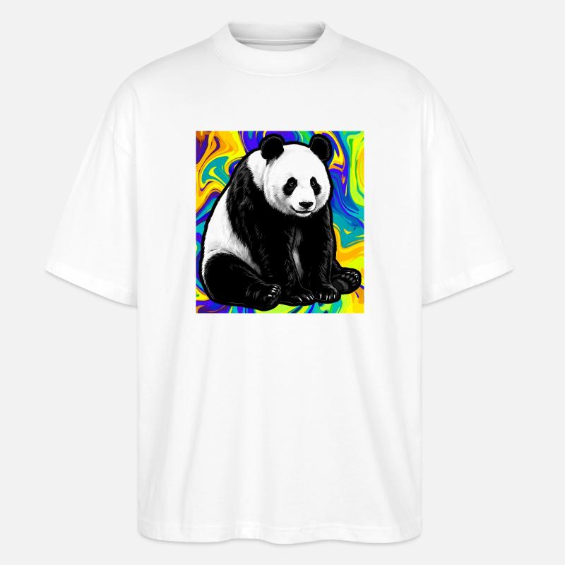 Panda - Stanley/Stella Oversized Unisex Bio T-Shirt Blaster 2.0 - Weiß