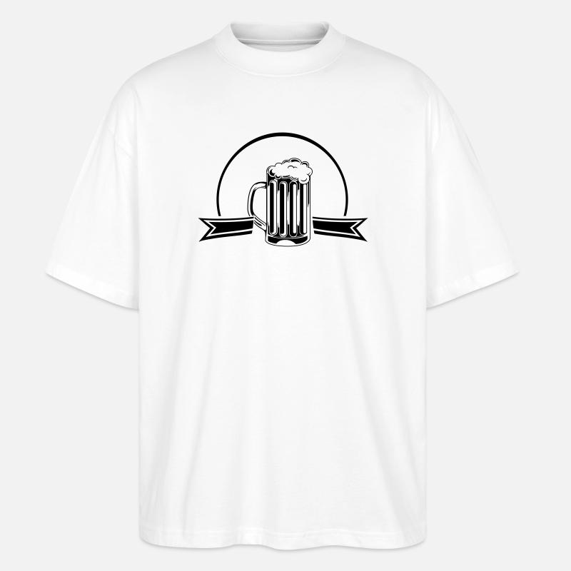 Bier - Stanley/Stella Oversized Unisex Bio T-Shirt Blaster 2.0 - Weiß