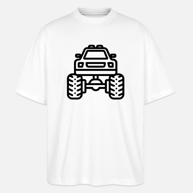Monstertruck - Stanley/Stella Oversized Unisex Bio T-Shirt Blaster 2.0 - Weiß