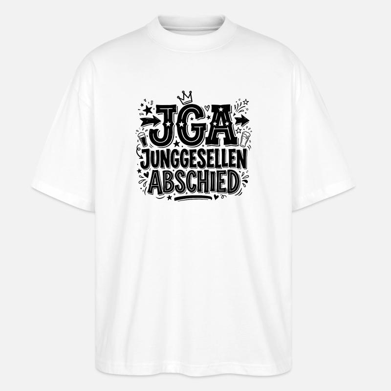 JGA Junggesellenabschied - Stanley/Stella Oversized Unisex Bio T-Shirt Blaster 2.0 - Weiß