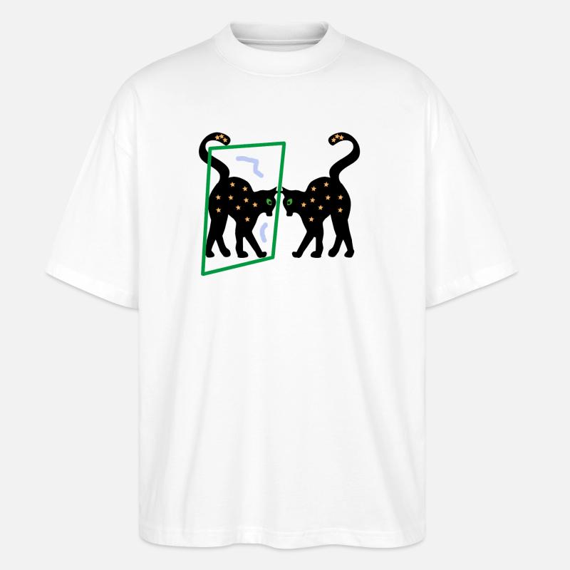 Miroir du chaton, abstraction - T-shirt bio Blaster 2.0 coupe oversize Stanley/Stella Unisexe - blanc