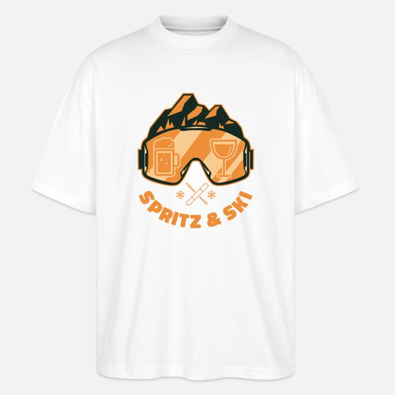 Spritz & Ski – Après‑Ski Winter Spritz - Stanley/Stella Oversized Unisex Bio T-Shirt Blaster 2.0 - Weiß
